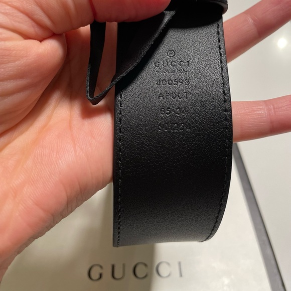 Gucci Leather Black Belt, Wide, size 34 (authentic) - Picture 9 of 11